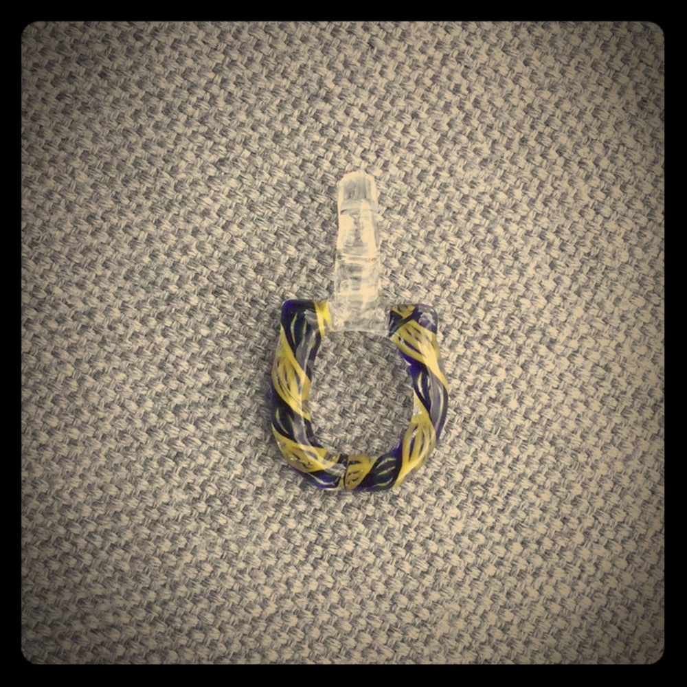 Handmade Glass Pendant - Lucky Horseshoe